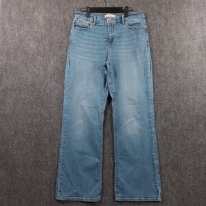 Levi's 512 Perfectly Slimming Jeans Womens 14M Blue Light Wash Bootcut 32x32